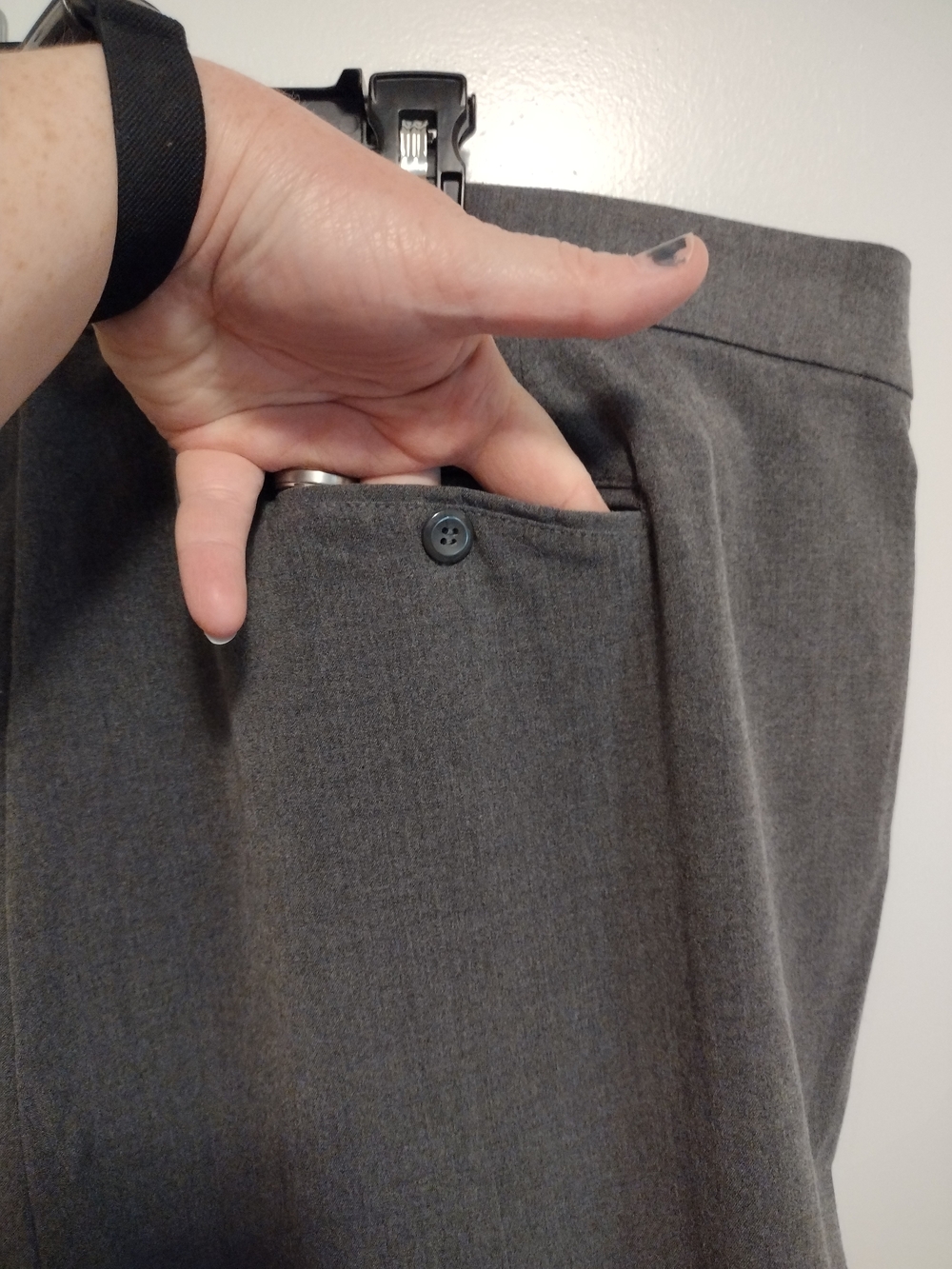 Charcoal Straight-Leg Dress Pants - Picture 5 of 5